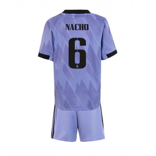 Fotbalové Dres Real Madrid Nacho #6 Dětské Venkovní 2022-23 Krátký Rukáv (+ trenýrky)
